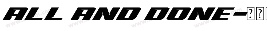 all and done字体转换